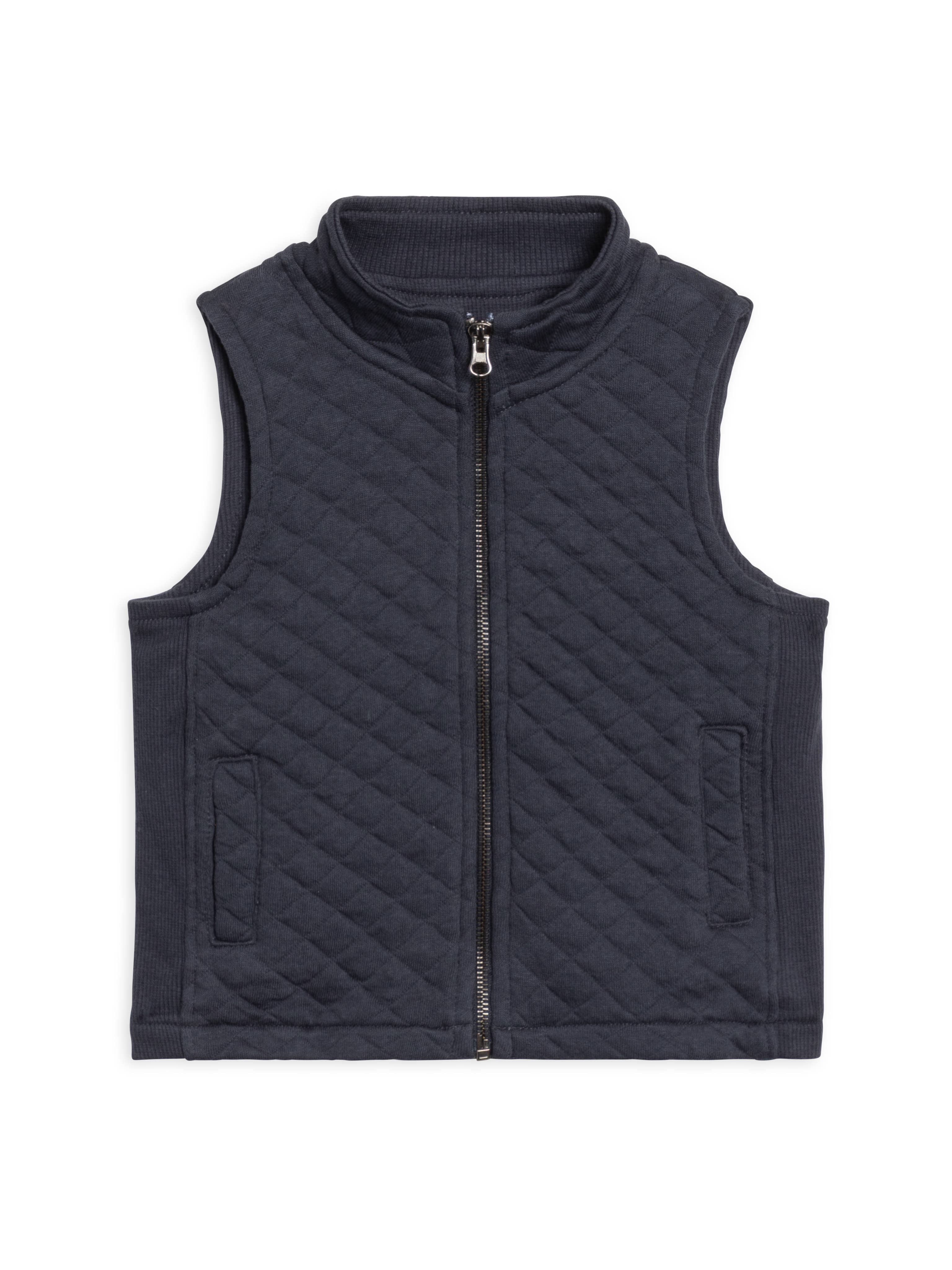 Image of Colored Organics - Hudson Quilted Jacquard Zip Up Vest